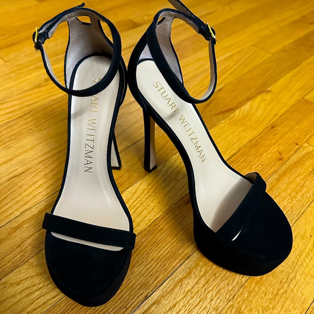 STUART WEITZMAN
Women's NudistCurve Hollywood Ankle Strap Platform Sandals